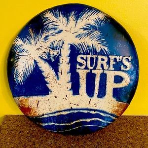 Surf’s Up Metal Sign Decor